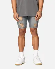 [SAINT MORTA] Saint Morta Dynasty Thrash V2 Denim Shorts Dirty Denim - Size 28 28 Dirty Denim