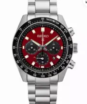 Seiko SSC927 Prospex Red Dial Speedtimer Solar Watch 100m Box Tags Papers
