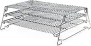 Jerky Racks for Barrel Style Pellet Grills, 21 inch 3 Tiered Foldable Sliding, 830 in² Cooking Space Expansion Accessory for Traeger, Pit Boss, Green Mountain, Camp Chef and More Smoker Grills