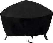 Fire Pit Cover Waterproof 600D Outdoor Bowl Table Cover round Fire Pit Cover Pat