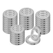 32 Pcs Curtain Grommets 1-5/7" ID Texture Style Curtain Eyelet Ring (Matte Grey)