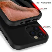 Tough On iPhone 12 / 12 Pro Case Strong Liquid Silicone, Black
