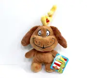 Aurora The Grinch Max Dog Reindeer Stuffed Animal Plush 12" Brown NWT