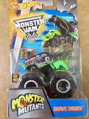 MATTLE HOT WHEELS MONSTER MUTANTS GRAVE DIGGER 1:64TH SCALE DIE-CAST