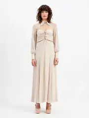 BNWT ALICE MCCALL CHAI LATTE SUNSET KISS MIDI DRESS - SIZE 8 AU/4 US (RRP $549)