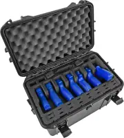7 Pistol 14 Magazine Hard Case, DORO Gun Case with Mycasebuilder Custom Foam Ins