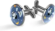 [Generic] Men's Cufflinks, Panda Sit on Cloud Cuff Links for Men, Classic Cufflinks Black for Suit Shirt Wedding Business Birthday Jewelry Gift