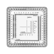 MP8MGRS/UTMUSNG Coordinate Ruler Protractor Coordinate Scale Map