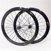 700C Road Bike Wheelset, Double-Walled Aluminum Alloy Rim, Disc Brake, Quick Release, 8/9/10/11 Speed Compatible, 24 Holes Front & Rear Wheel