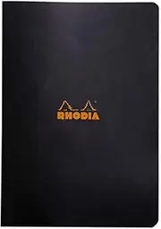 Rhodia Cahier A4 5 x 5 Grid Notebook, Black