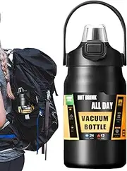 Insulated Sports Water Bottle, Sports Water Bottle, Wide Neck Insulated Bottle for Mountaineering, Stainless Steel Sports Water Cup, Portable Thermal Water Container for Sports and Travel