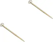 CHILDWEET 2pcs Iron Tie Out Stake for Cattle Horse Goat Leash Stake Ground Nail Anchor for Pasture Field Enclosure