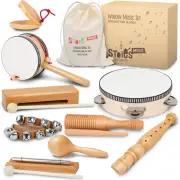 Wooden Toddler Musical Instruments for Kids Ages 5-9 Montessori Baby Musical Ins