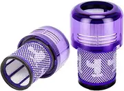 [Alovexiong] 2 Pack V12 Filter Replacements for Dyson V12 Slim & Detect Slim Vacuum, Vacuum Cleaner Filter, Purple, Non Woven, Reusable