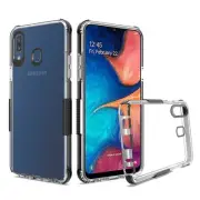 GSA Premium Spine Edge Bumper Case for Samsung Galaxy A20/A50 - Clear Black