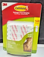 3M Command Poster Hanging Strips Club Pack, 140 Count B26