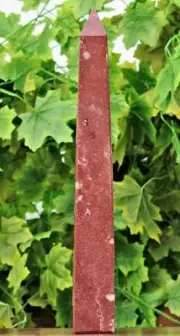 Polished Long 535mm Superb Red Jasper Crystal Quartz Healing Stone Faceted Tower