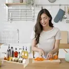 1x Spice Rack 3 Tier Kitchen Storage Display Free Standing Herb Best Jar Q8L4