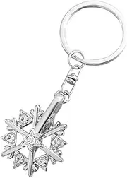 PLAFOPE Cute Keychain Little Snowflake Decorative Bag Pendant Zinc Alloy Adorable Charm for Bag Key Supply