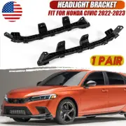 Left + Right Headlight Brackets Mount Holder Retainer For Honda Civic 2022 2023 (for: Honda)
