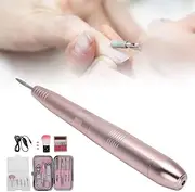19000RPM Multi‑Functional Portable Electric Nail Drill Pen, USB Nail Grinding Machine Nail Clipper Set Manicure Tool for Hand Care Trimming Dead Skin Removal Nail Polish Removal