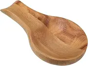 TOYZFRIENDY Wooden Spoon Rest for Kitchen Counter Natural Wood Utensil Holder for Spatula Tongs Cooking Tools Space Efficient Convenient Practical Design for Spaces