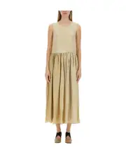 floral jacquard maxi dress M Nude