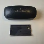 Brooks Brothers Eyeglass/Sunglass Case & Lens Cleaner/Duster-Clamshell~Navy~ NEW