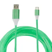 USB-A to USB-C Light Up Cable - Green
