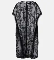 [Simone Rocha] Simone Rocha Embellished overlay-tulle midi dress AU 4 black