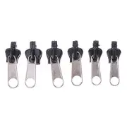 6Pcs Fasteners,Fix Zip Puller,Zipper Repair Kit Replacement Zip Slider Teeth