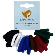Lady Jayne Softies Knitted Ponytailers School Colours X 24