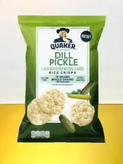 〽️New Exclusive Quaker Dill Pickle Rice Crisps Gluten Free Whole Grains Bag 6oz