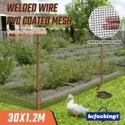 30M Roll Wire Mesh Graden Animal Chicken Pet Coop Aviary Welded Fencing Fence