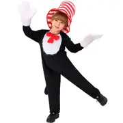 Kids Cat In The Hat Dr Seuss Onesie Costume Book Week Cosplay