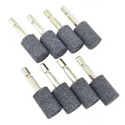 8 Pcs Cylinder Grinding Stone - 1/4inch Hex Shank Abrasive Stone Mounted Grinding Point for Rotary Tool Drill (20mm) As Shown