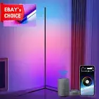 Smart RGB Corner Floor Lamp 3-Sided LED Lighting Alexa Music Sync 16 Million Col