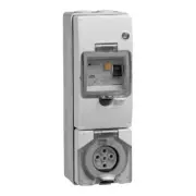 Clipsal 56 Series Round 5 Pin 20A RCD Protected Switched Socket | 56C520RC-GY
