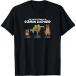 全新限量搞笑進化德國牧羊犬德國牧羊犬情侶 T 恤