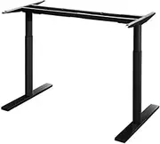 Artiss Electric Laptop Standing Desk Height Adjustable Sit Stand Desks 150cm X 60cm Desktop Table Office Study Computer Workstation (Black Top + Black Frame) Dual Motor Whole Piece Monitor Riser
