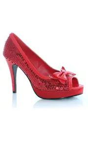 Dorothy Red Glitter Wizard of Oz High Heel Adult Shoes