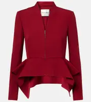 [Roland Mouret] Roland Mouret Peplum bouclé jacket AU 10 red