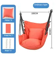 Hanging Swing Canvas Hanging Chair College Student Dormitory Hammock with Pillow Indoor Camping Swing Adult Leisure Chair Pink