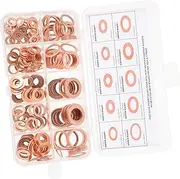 Sealing Washers Assortment 200pcs Copper Washers Set Oil Drain Plug Gasket