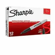 SUPER SHARPIE FINE 1.5mm Permanent Marker (2 x ink size) 33001 12 PK Black NEW!