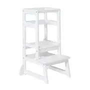 SDADI LT05W Mother's Helper Adjustable Height Kids Kitchen Step Stool, White