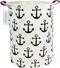 LANGYASHAN Laundry Basket Canvas Fabric Collapsible Organizer B-anchor