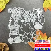 13pcs Hello Fall Autumn leaves metal cutting dies cut machine cutter die paper