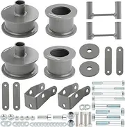 maXpeedingrods 3" Front & 3" Rear Leveling Lift Kit for Jeep Wrangler JK JKU 2WD 4WD 2007-2018, Front Rear Coil Spring Spacer Shock Extender Bracket, Gray