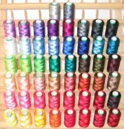 50 Spool Rayon Machine Embroidery Thread 500M for Brother Babylock Husqvarna